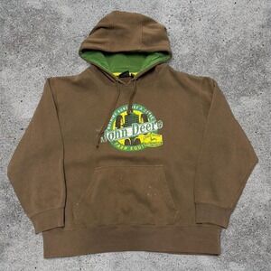Y2K Brown John Deere Hoodie
